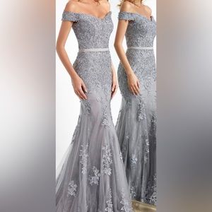 NWT Formal Dress Prom Dress Mermaid Wedding Guest Dress Bridesmaid Dress Silver